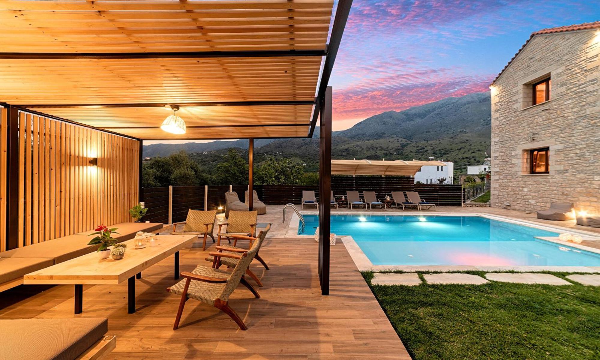 Cretan Sunrise Villa Heated Pool Dhimitroulianá Exterior photo